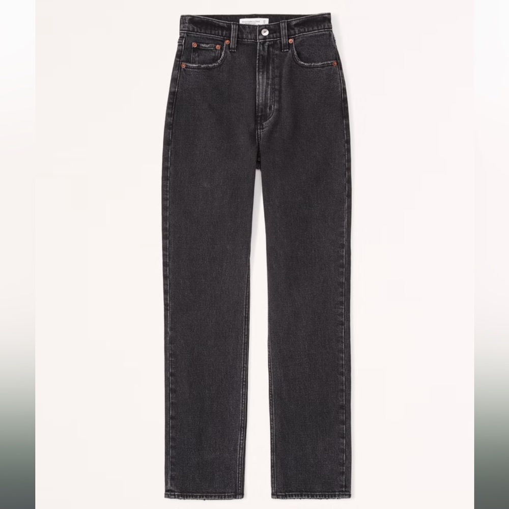 Abercrombie Ultra High Rise Ankle Straight Jean